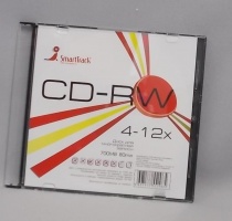 Компакт-диск CD-RW 1шт. 700Mb. 4-12x. Slim