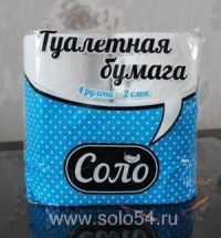 Туалетная бумага «СОЛО» 